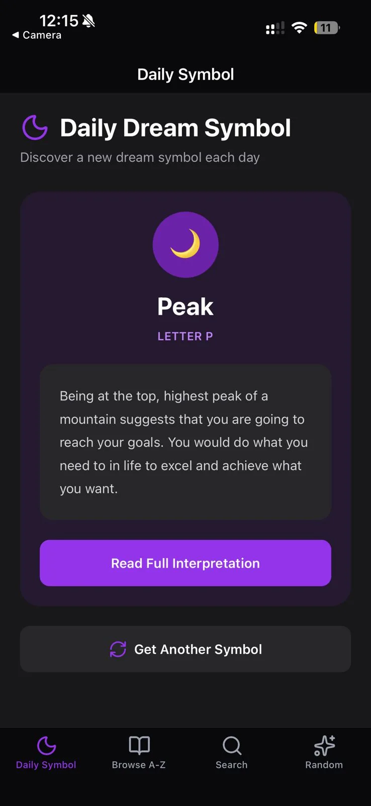 Dream interpretation journal template with 2000 plus dream symbols, AI dream analysis, and pattern tracking for iOS and Android